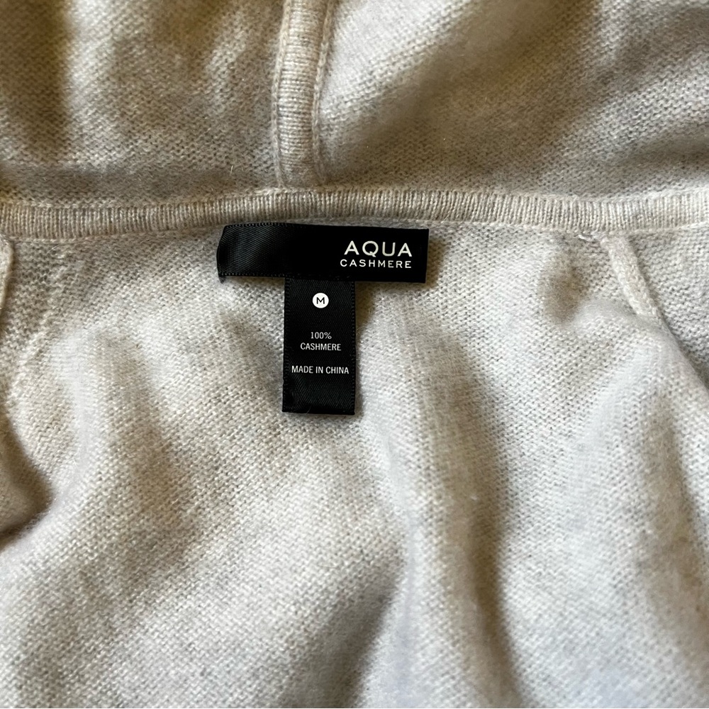 Aqua Cashmere Zip-up Hoodie